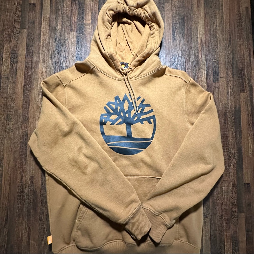 Timberland Brown Hoodie with Black Emblem